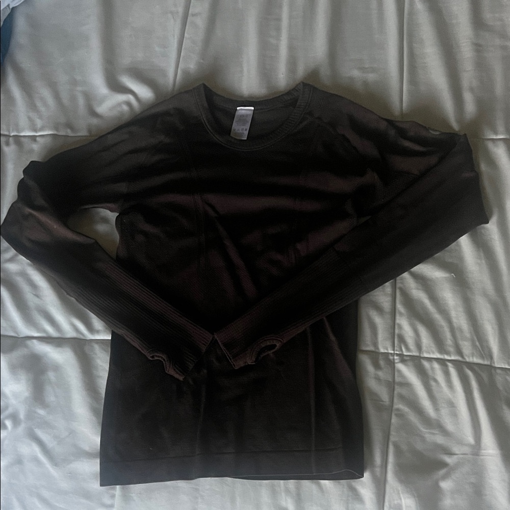TKEQ KENNEDY seamless long sleeve, XS/S, espresso brown